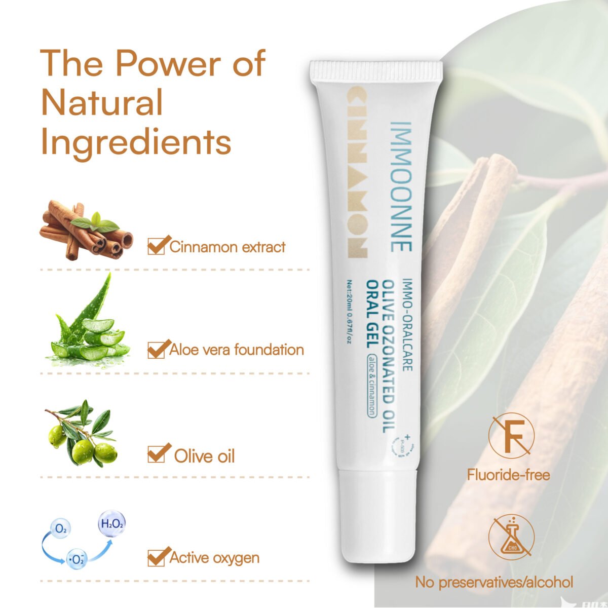 Natural Oral gel – Cinnamon Flavor - Immagine 2
